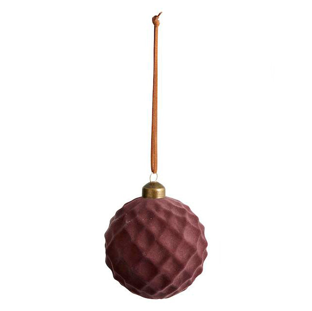 Burgundy kuvioitu samettikuusenpallo